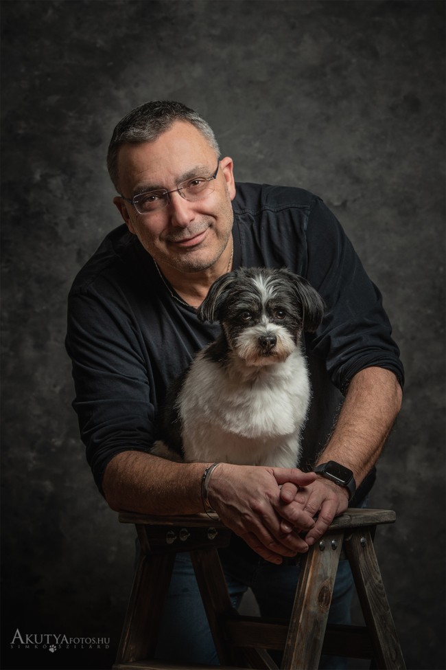 Sváby András és Karcsi fotózása